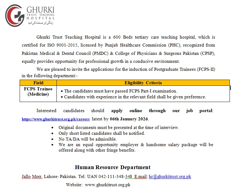 FCPS Trainee (Medicine)